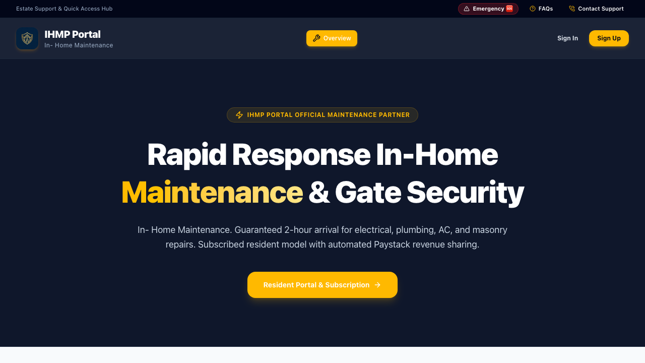 Estate Maintenance and Emergency Platform