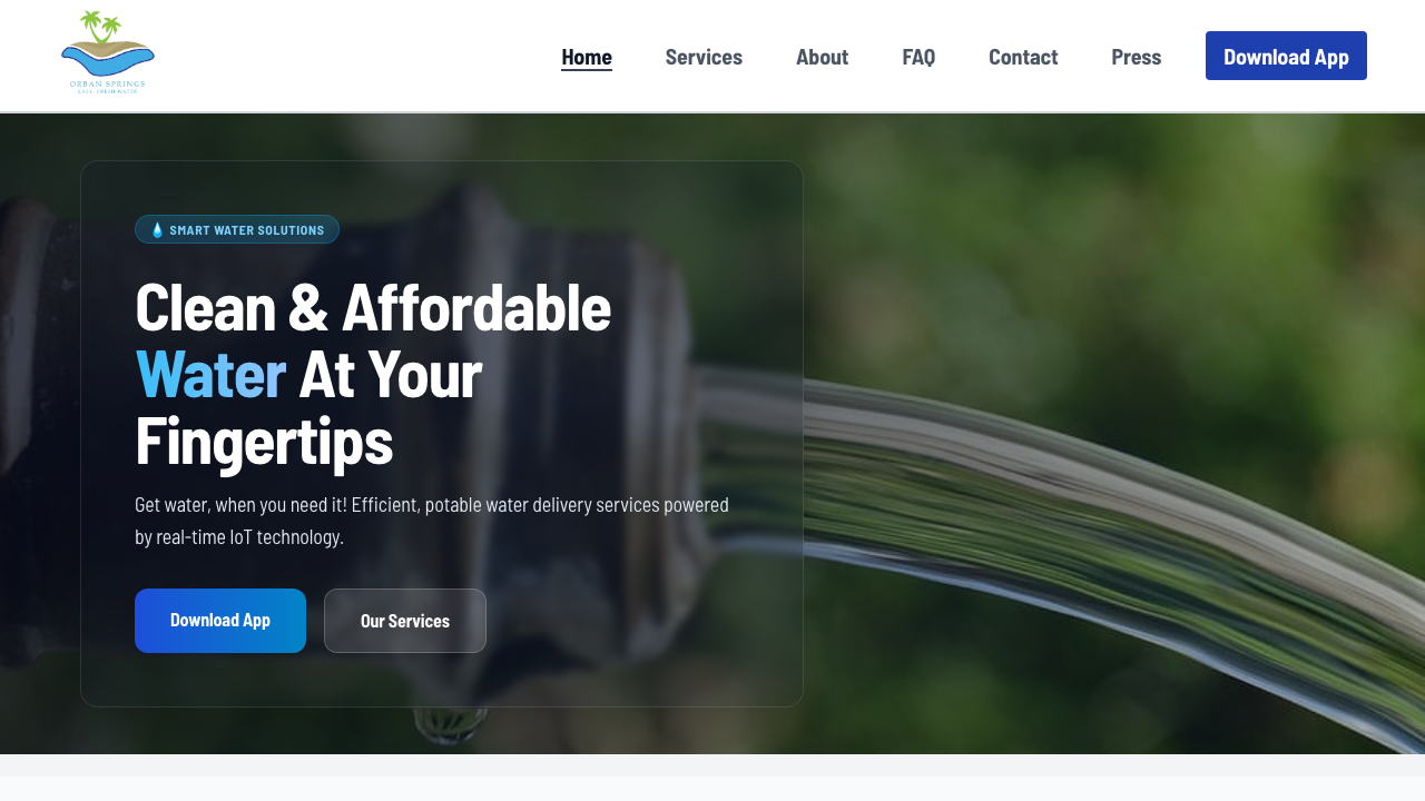 Orban Springs Water & Wellness Portal